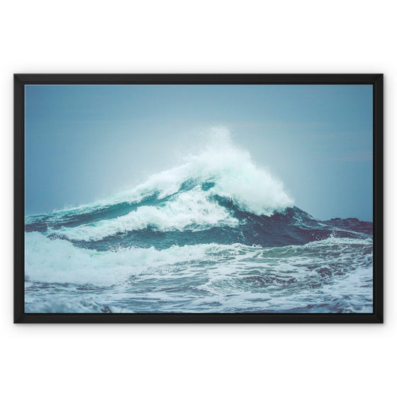 Cornish Wave Framed Canvas